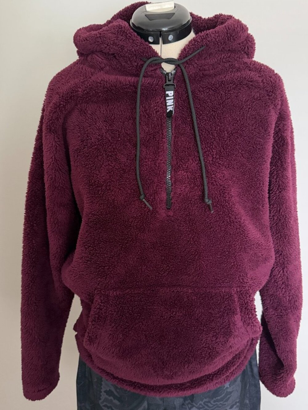 Victoria's Secret PINK plush sherpa hoodie pullover size S